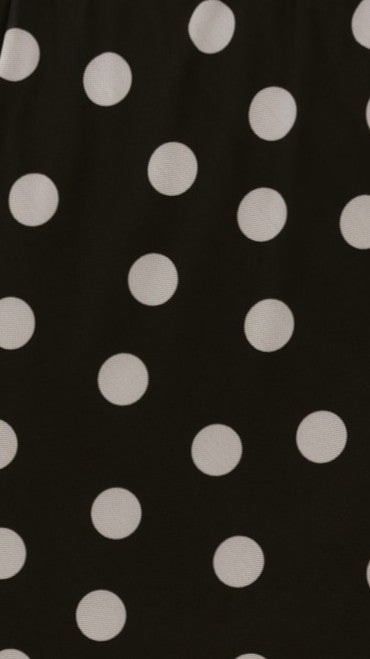 Onella Semi Sheer Maxi Skirt - Black/White Polka Dot