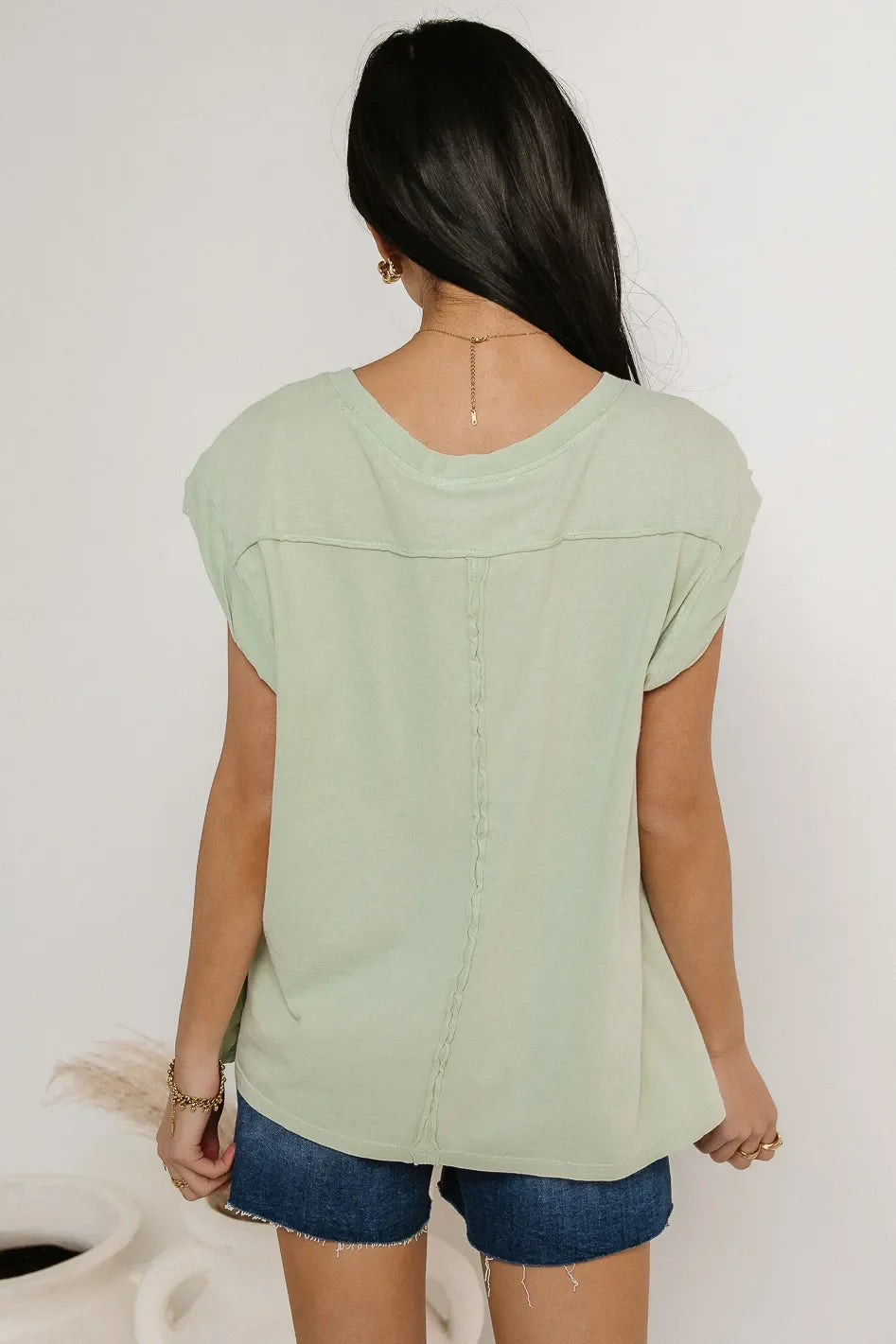 Aviana Muscle Tee in Mint - FINAL SALE