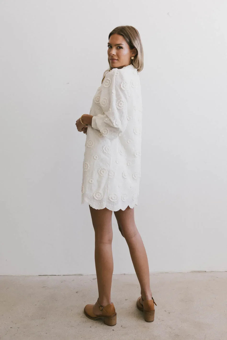 Evie Textured Floral Mini Dress - FINAL SALE