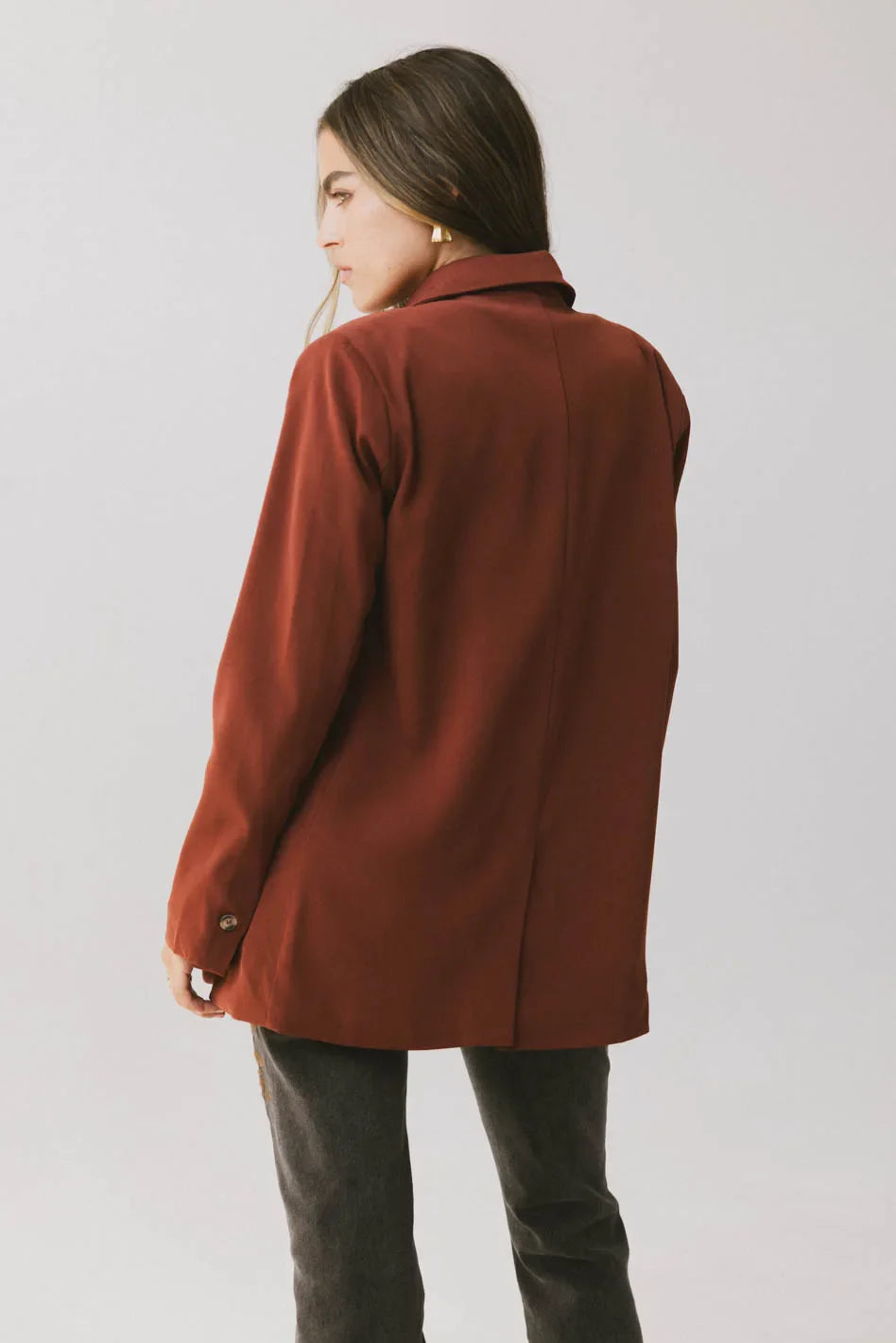 Crystal Blazer in Brick - FINAL SALE