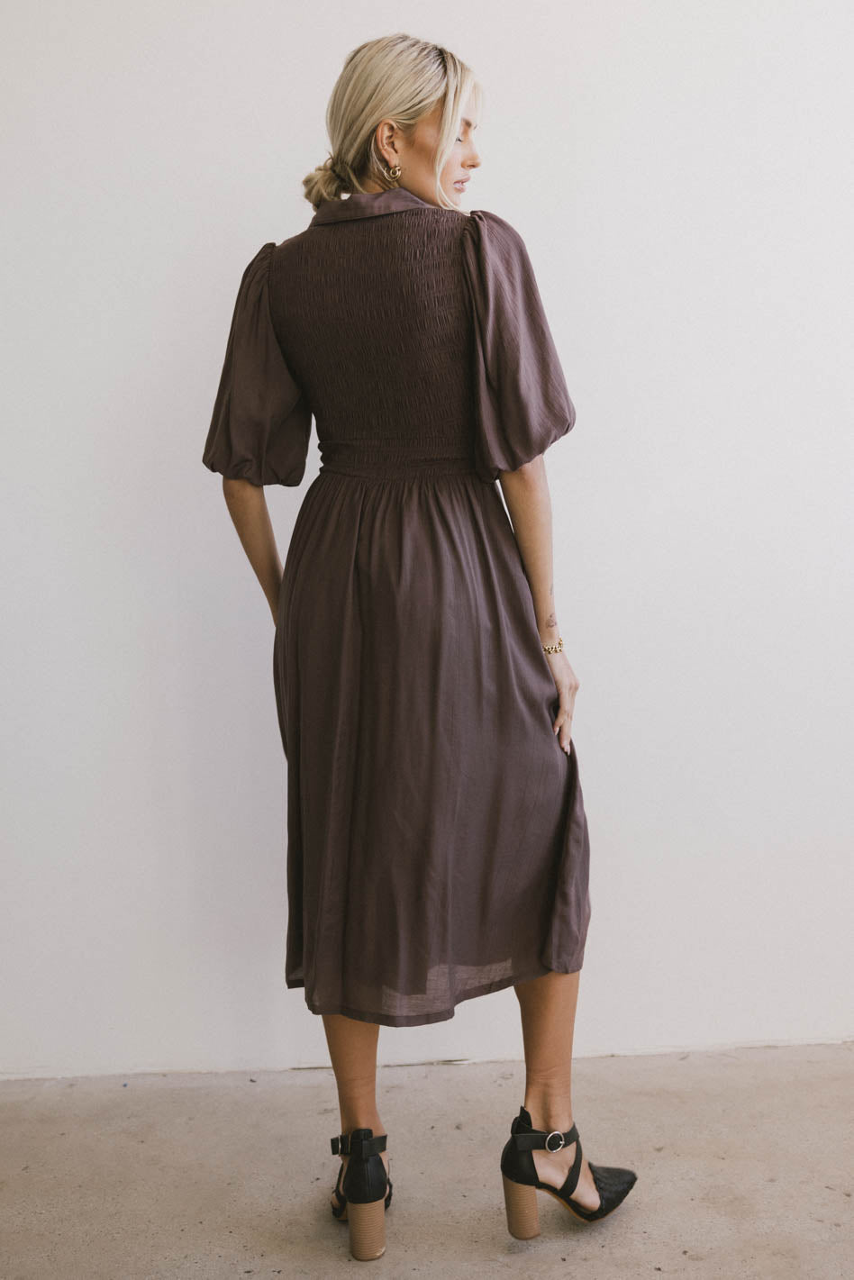 Belen Midi Dress in Mauve - FINAL SALE