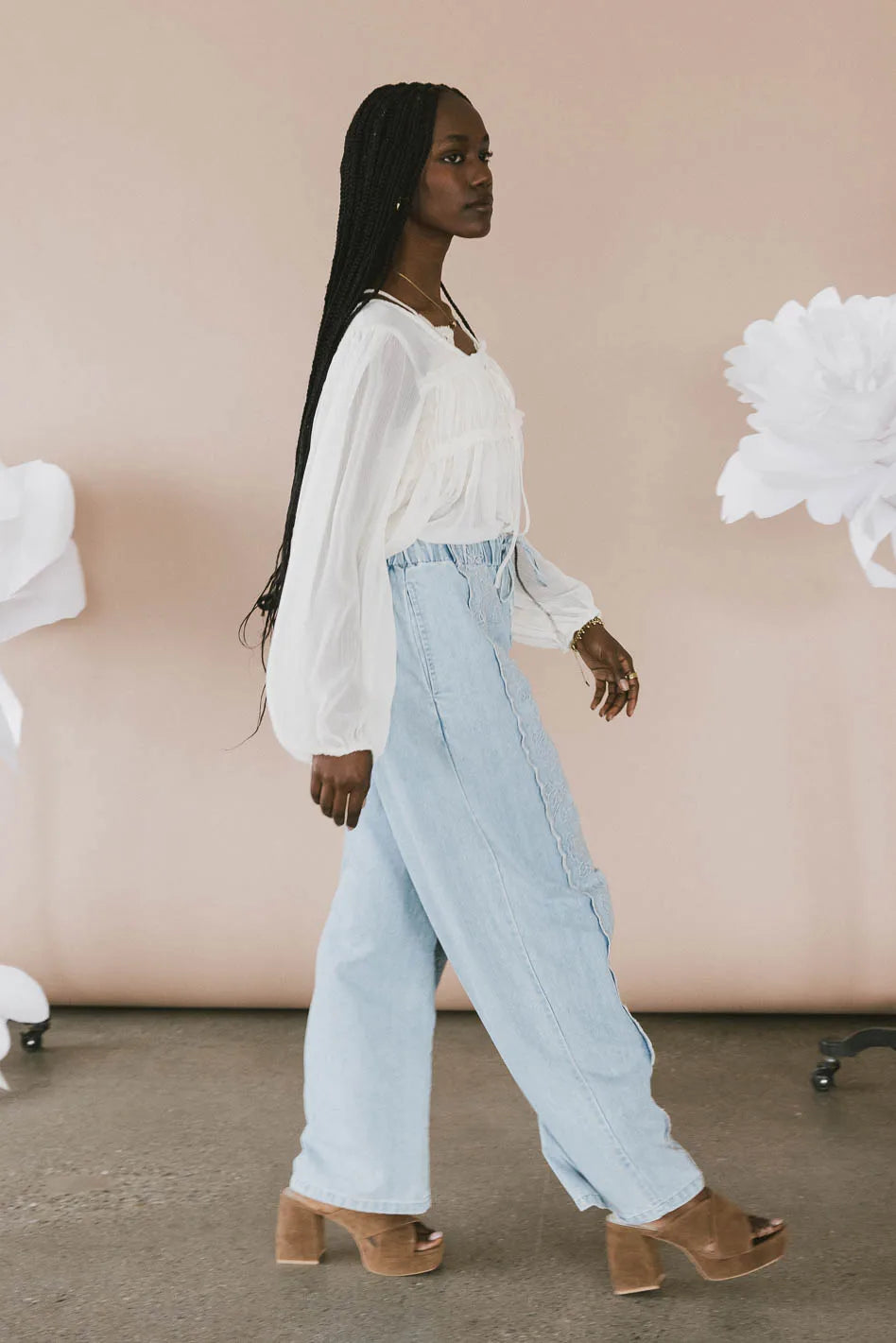 Frankie Sheer Peplum Blouse - FINAL SALE