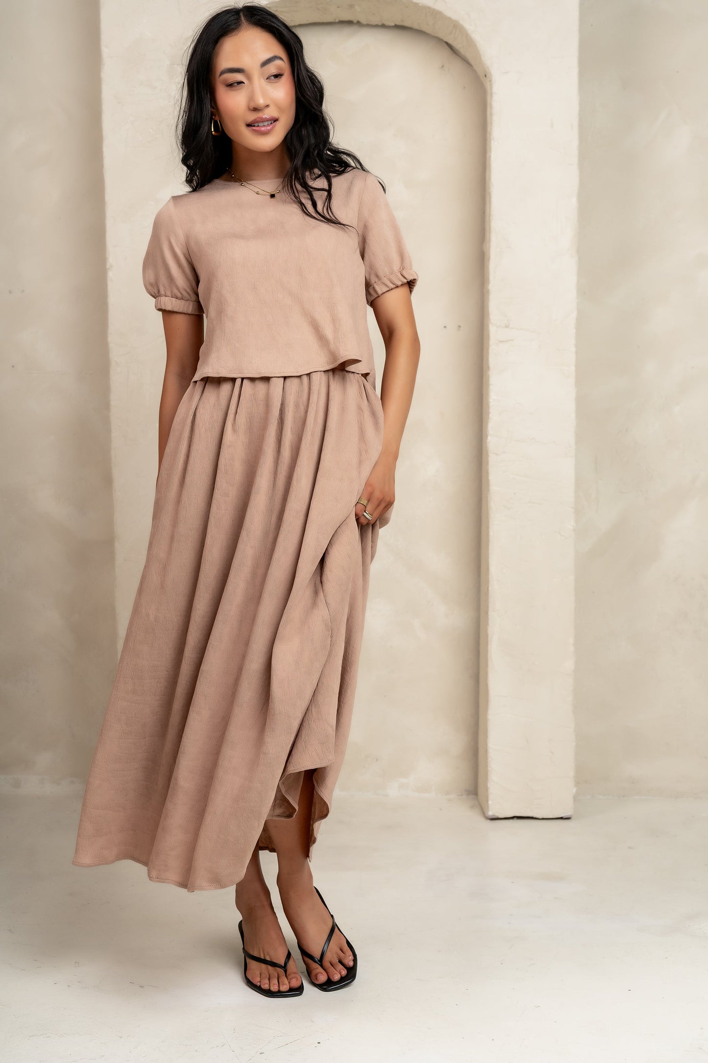 Elani Maxi Skirt in Mocha - FINAL SALE