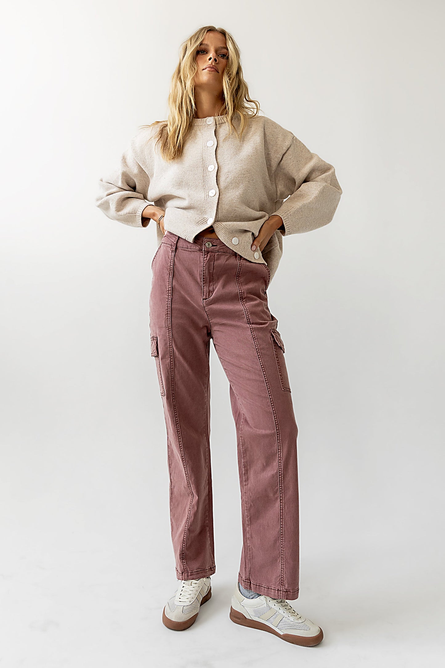 Gracie Straight Leg Pants in Brick - FINAL SALE