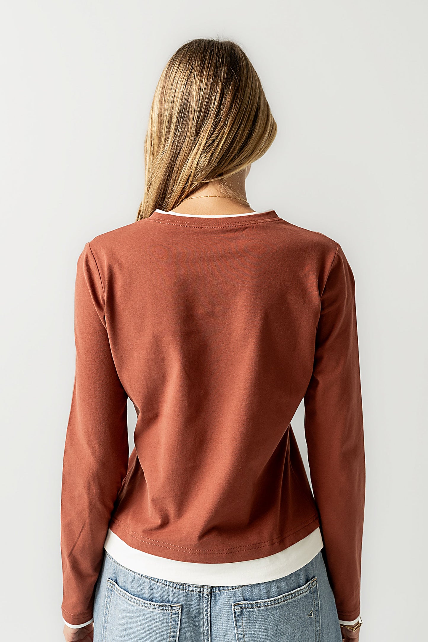 Destiny Double Layer Top in Rust - FINAL SALE