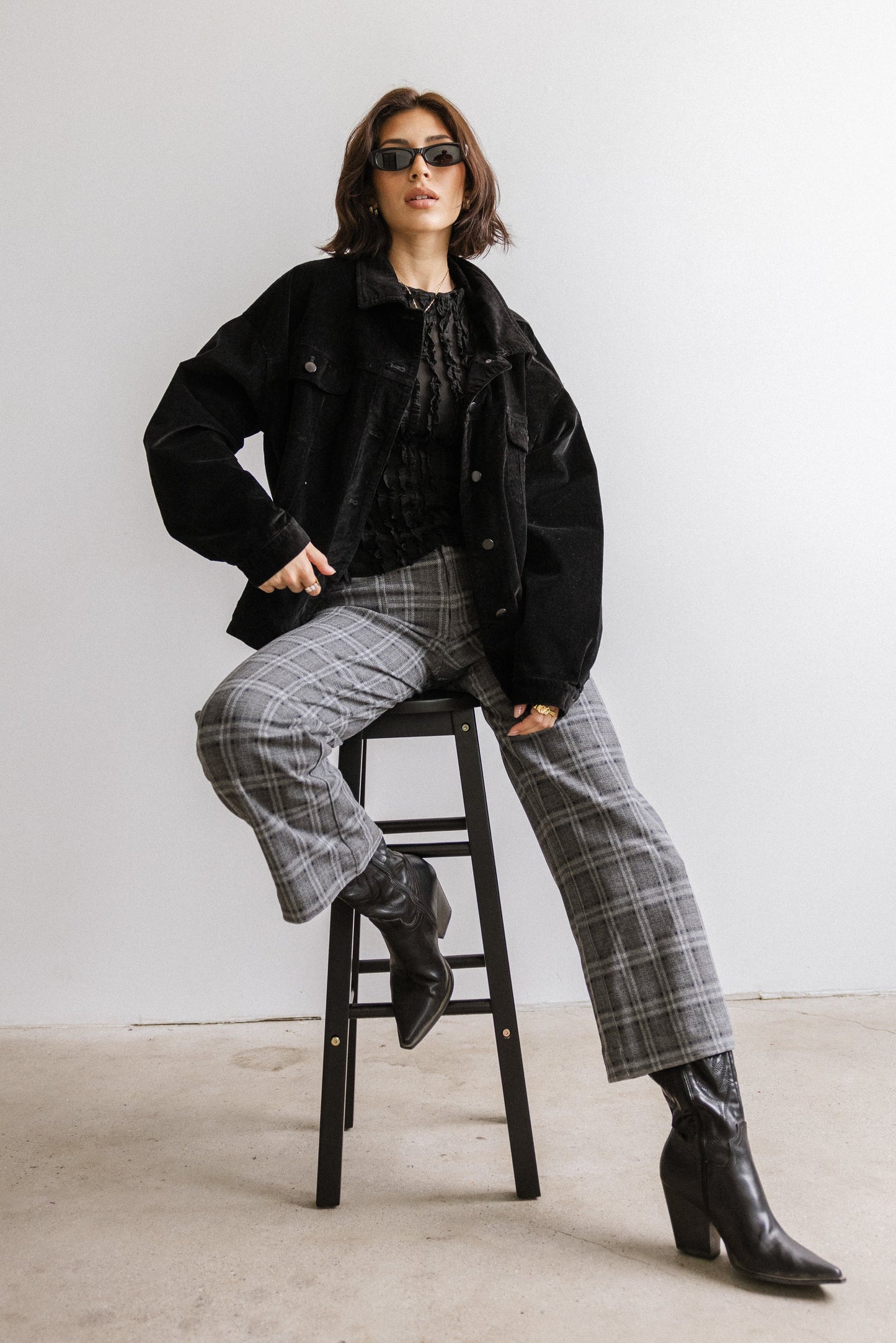 Fisher Plaid Wide Leg Pants - FINAL SALE
