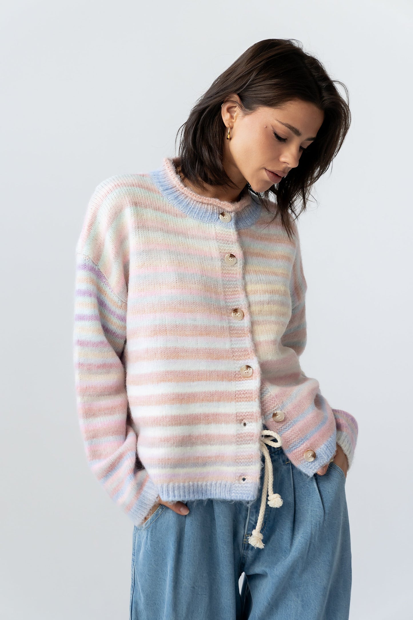 Emmy Knit Cardigan in Pink