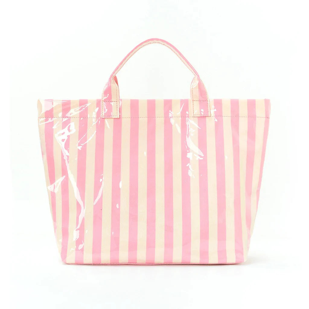 Josslyn Large Striped Vinyl Tote