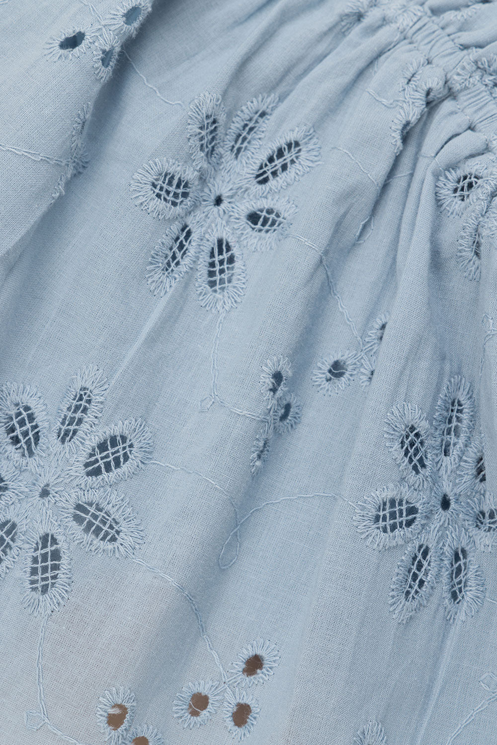 Octavia Top - Blue Broderie