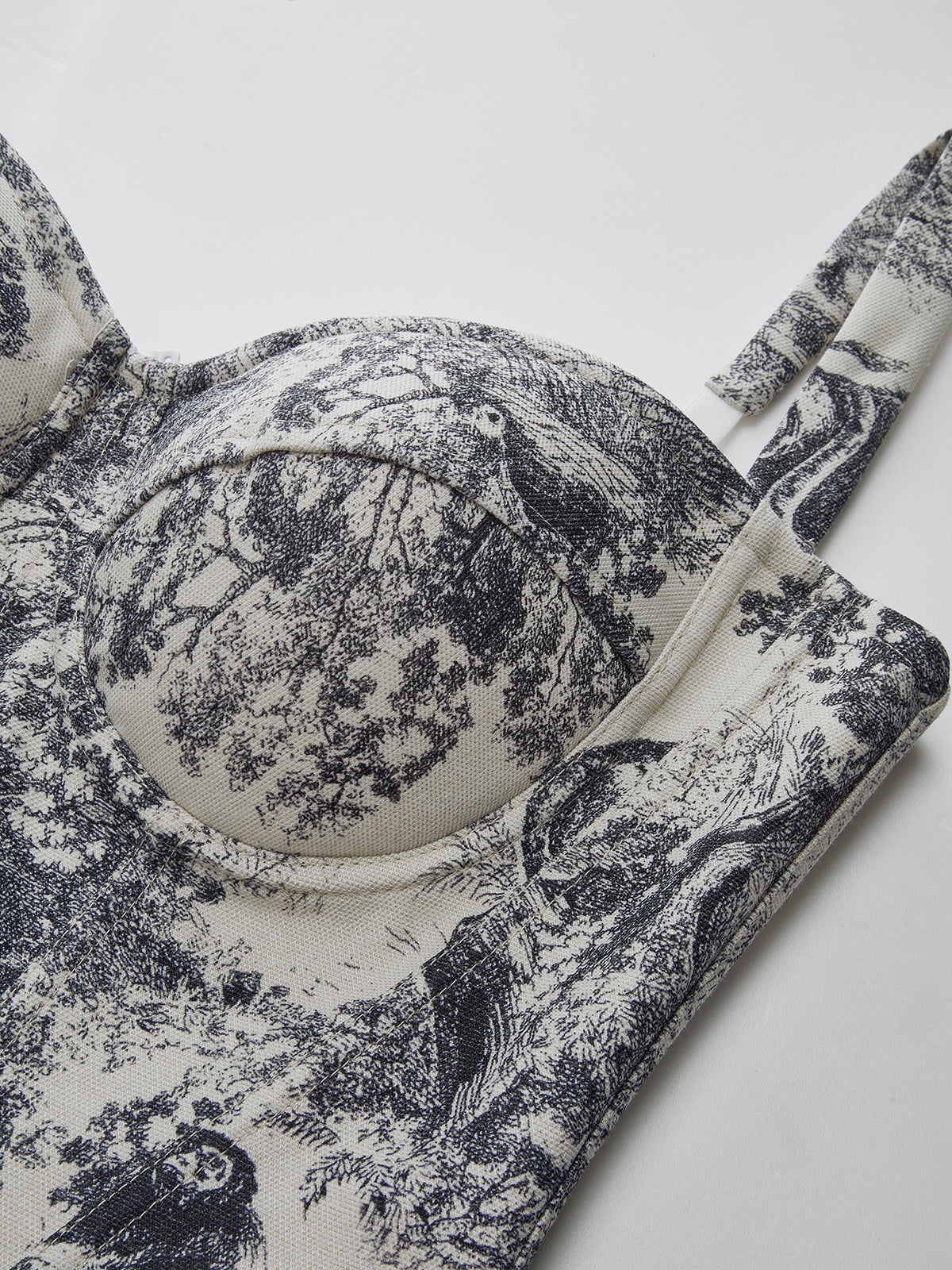Ink Wash Painting Print Corset Top