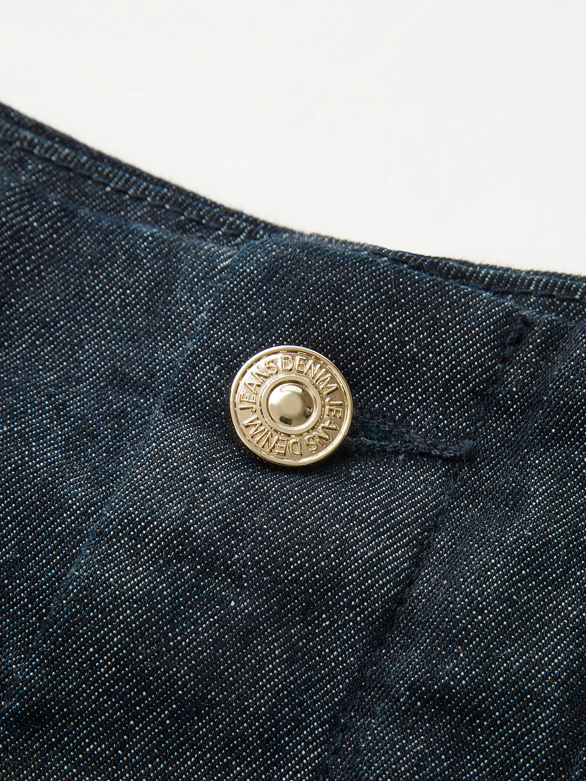 Contrast Stitch High-Waisted Wide-Leg Jeans