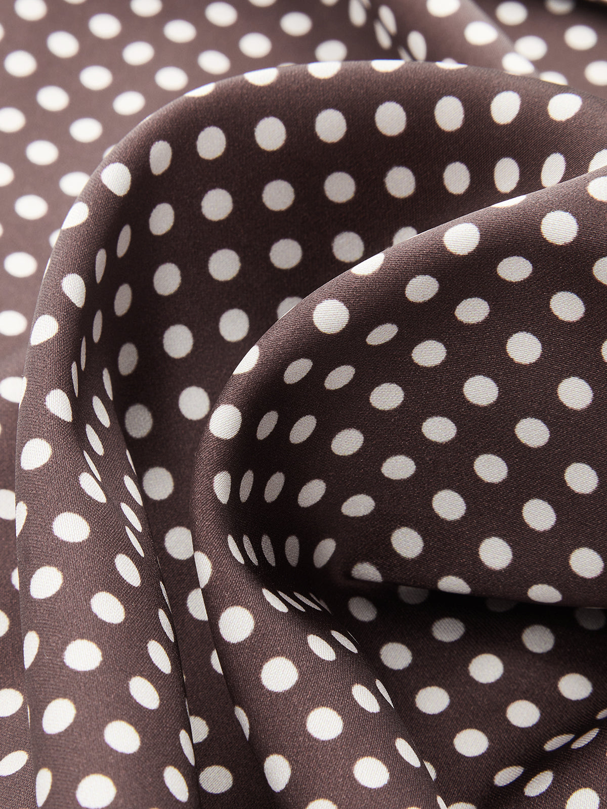 Polka Dot Backless Halter Satin Top