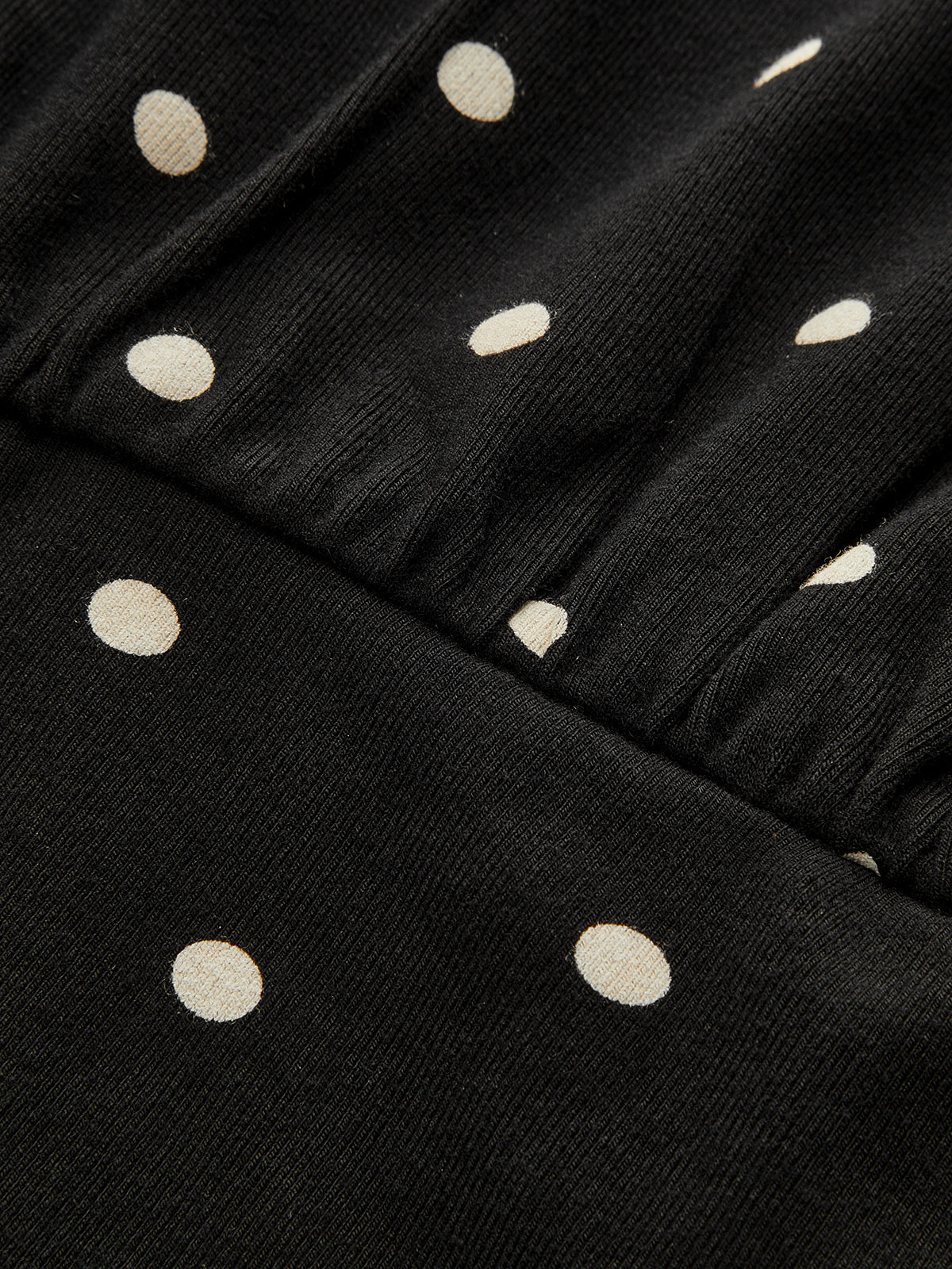 Polka Dot Batwing Cinched Waist Top