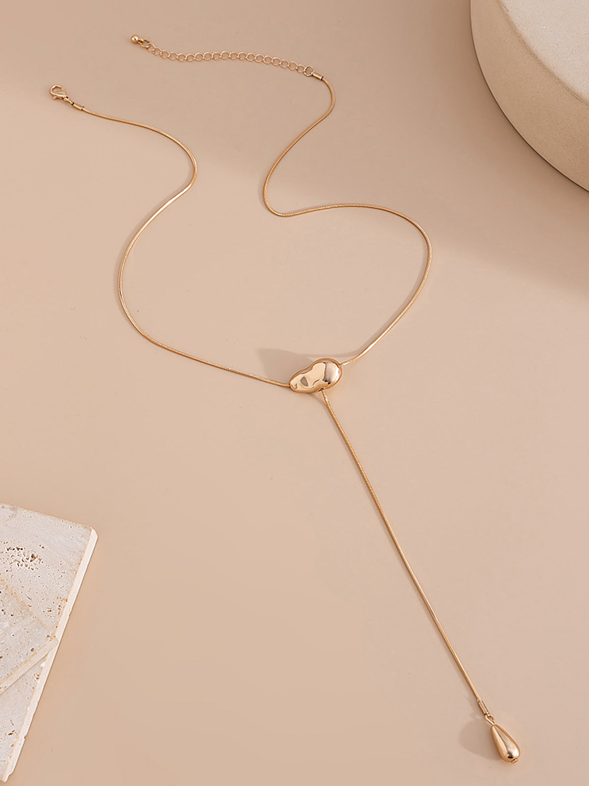 Minimalist Irregular Lariat Necklace