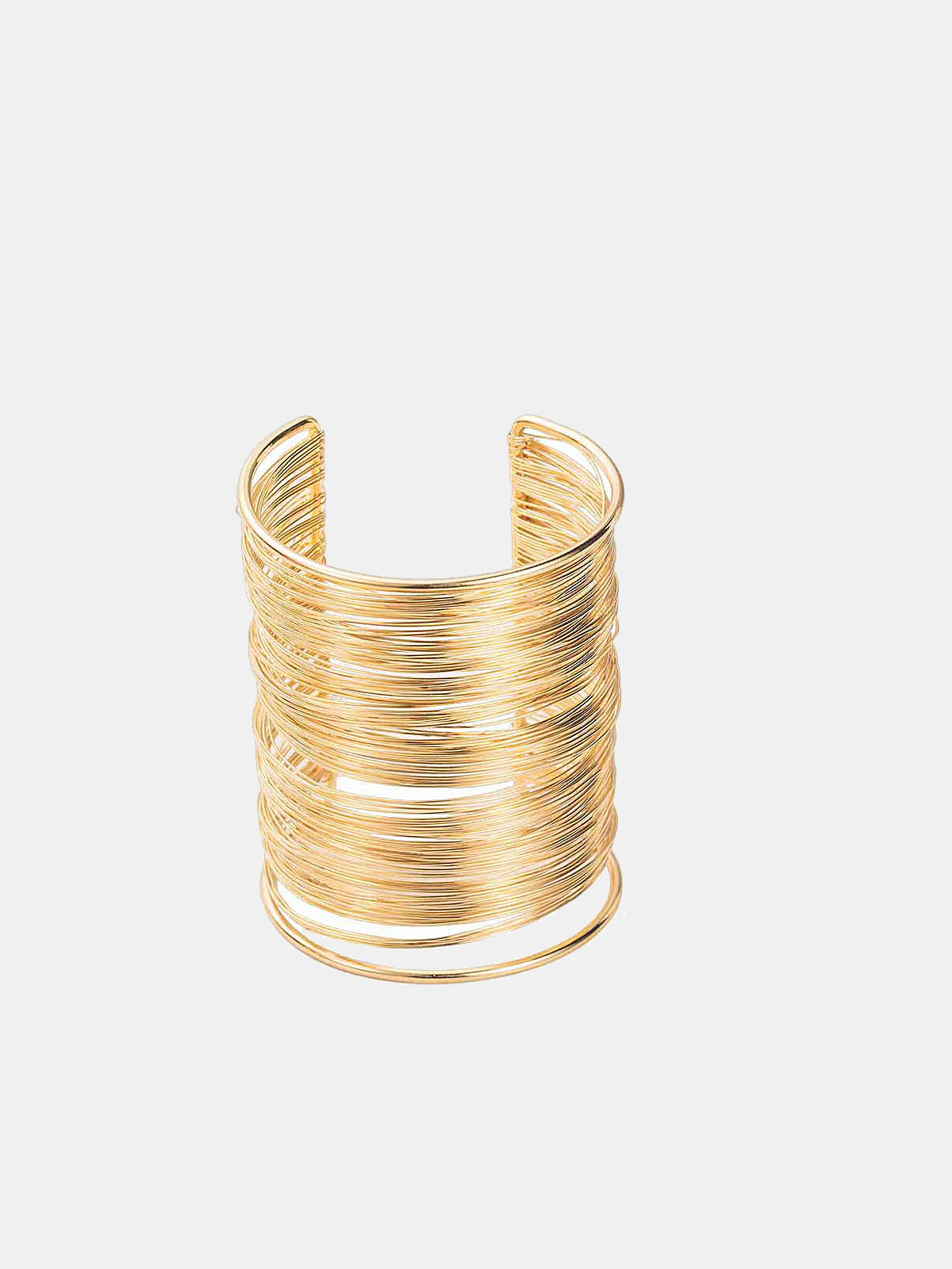 Multilayer Open Cuff Bangle Bracelet