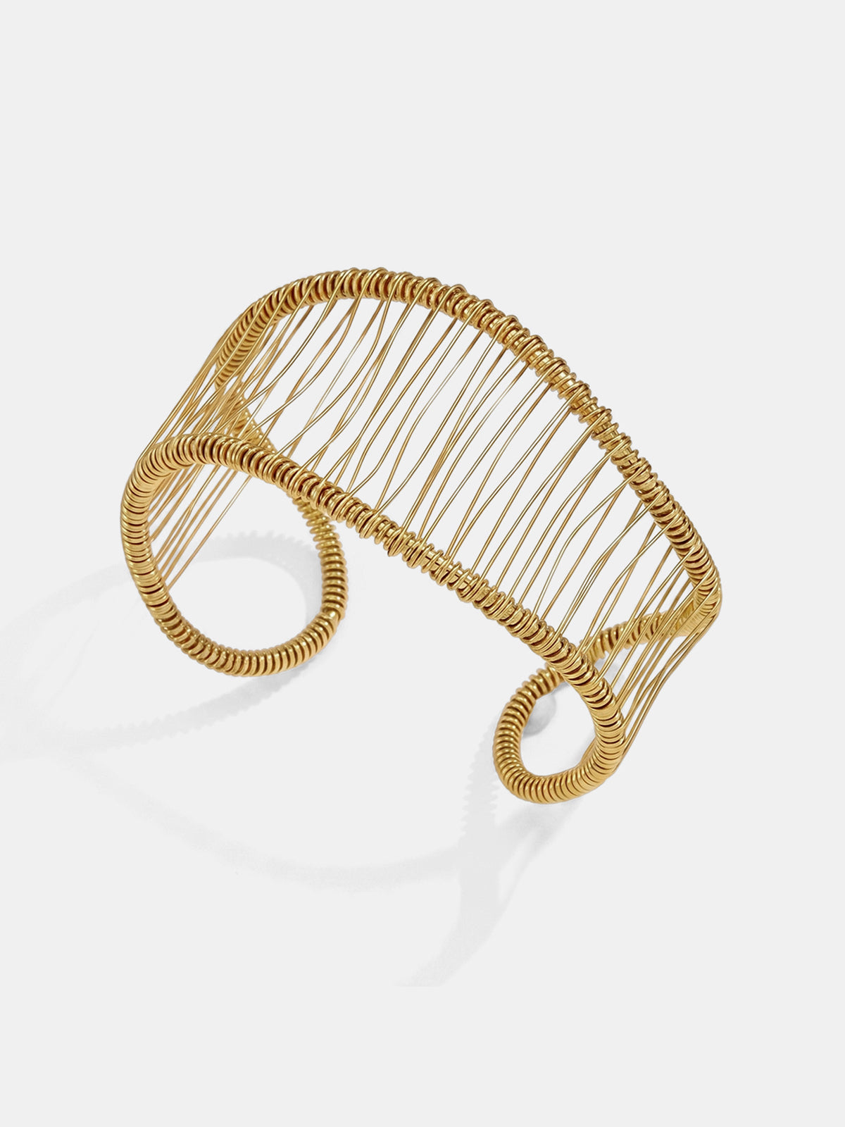 Geometric Wire Open Cuff Bangle