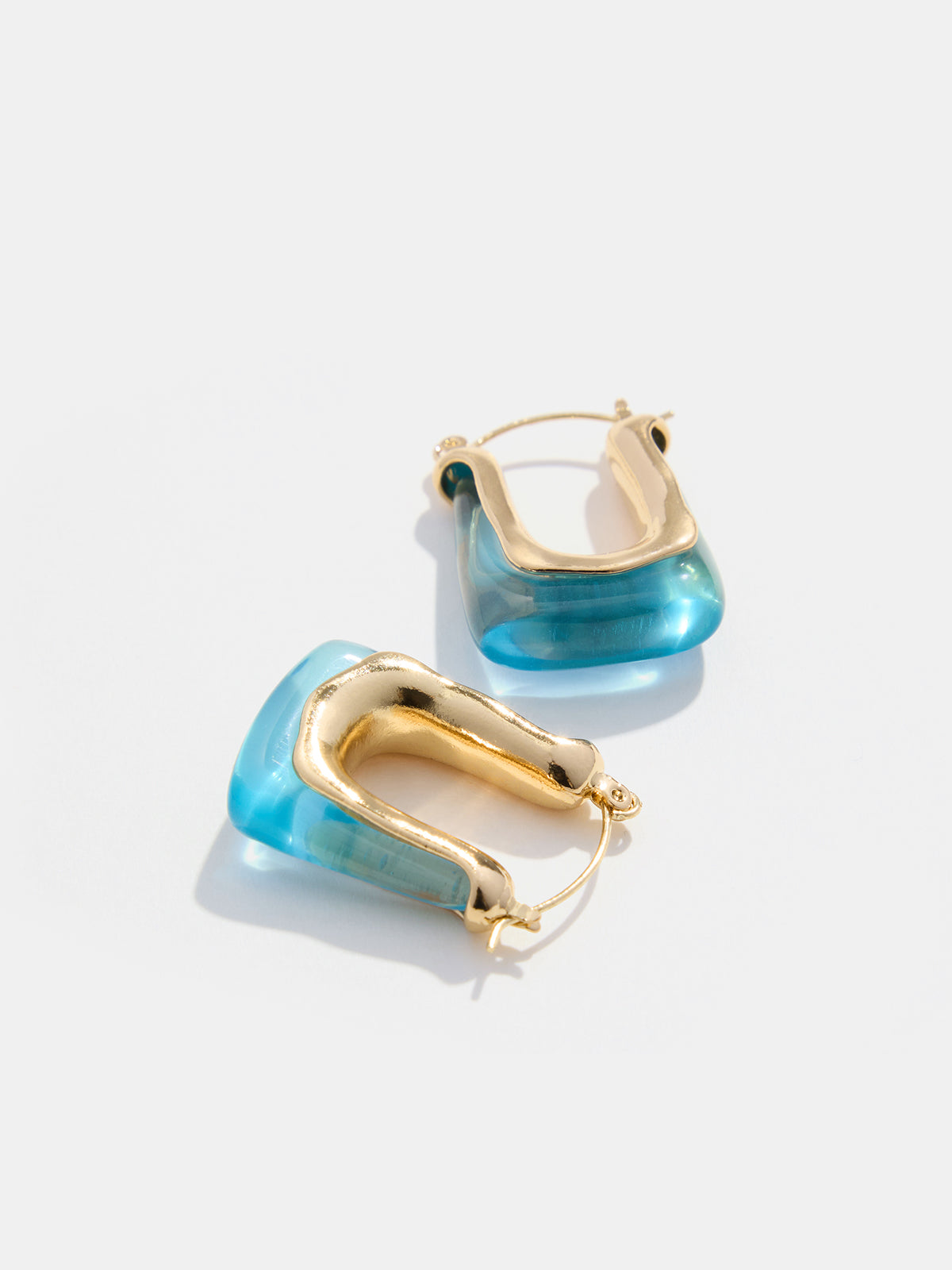 Square Resin Hoop Earrings