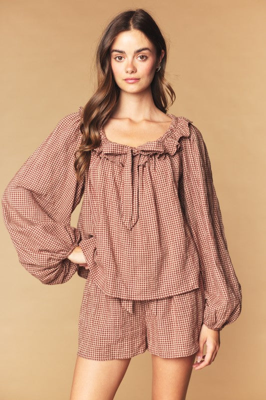 Cinnamon Brown Sugar Gingham Cotton Set RESTOCK
