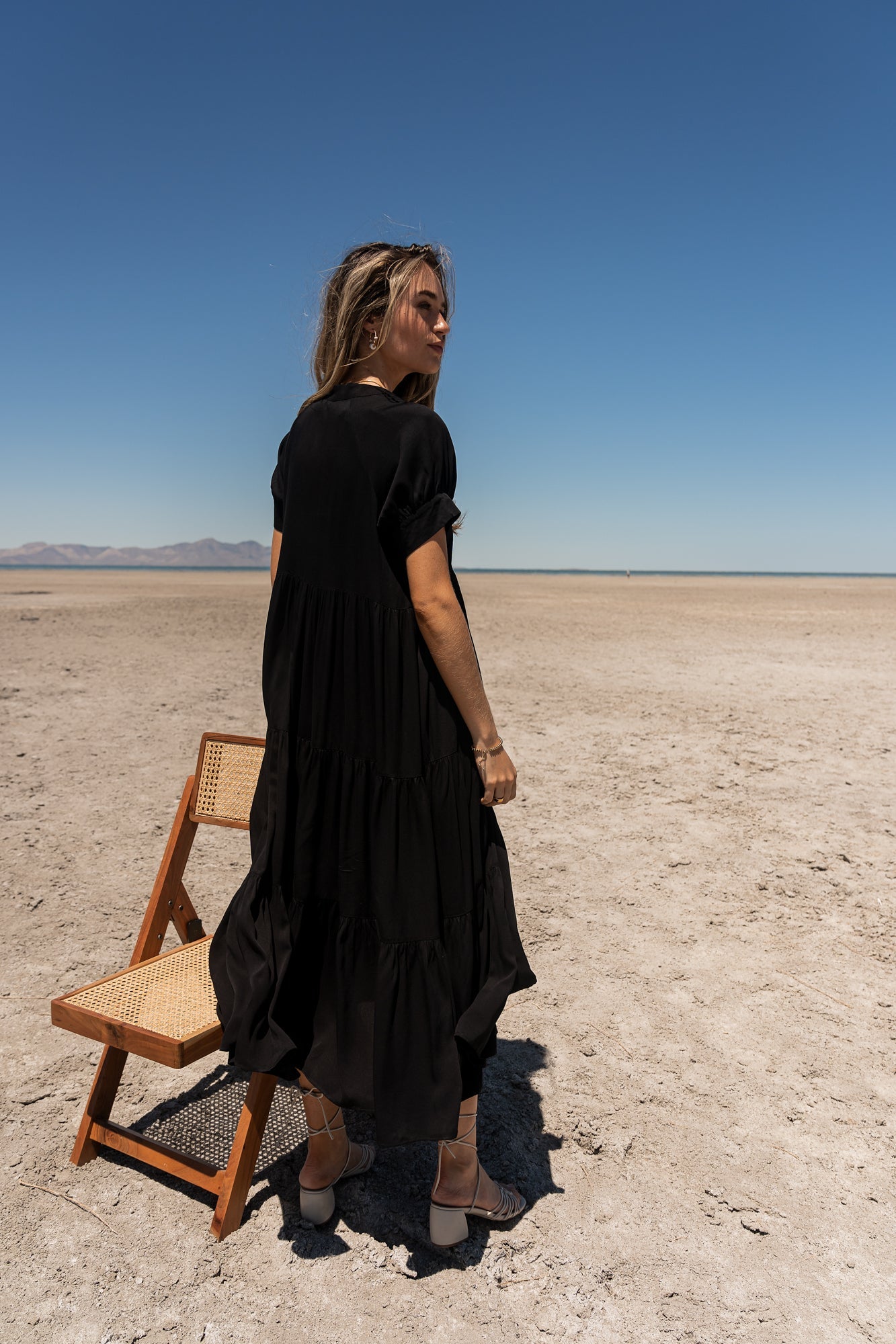 Amanda Tiered Dress in Black - FINAL SALE