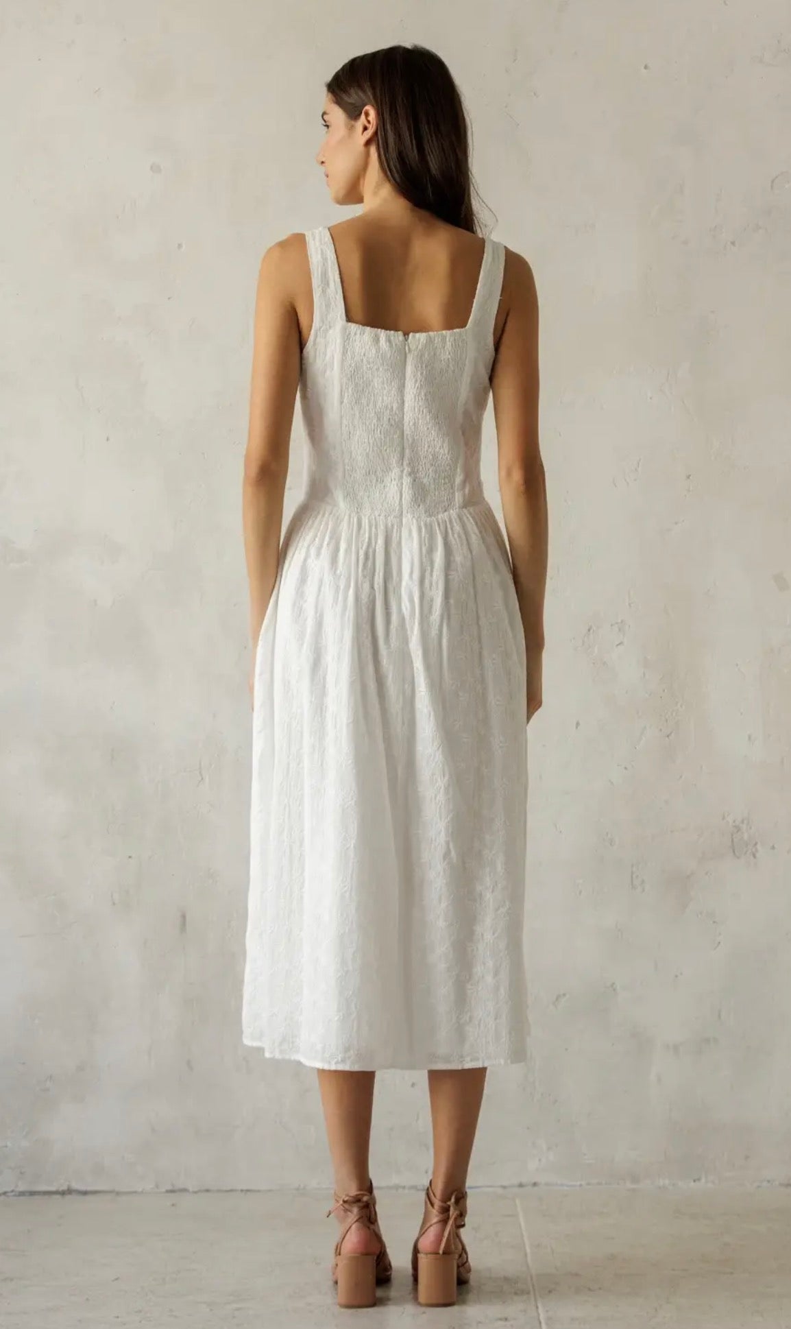 Vanilla Vintage Lace Midi Dress