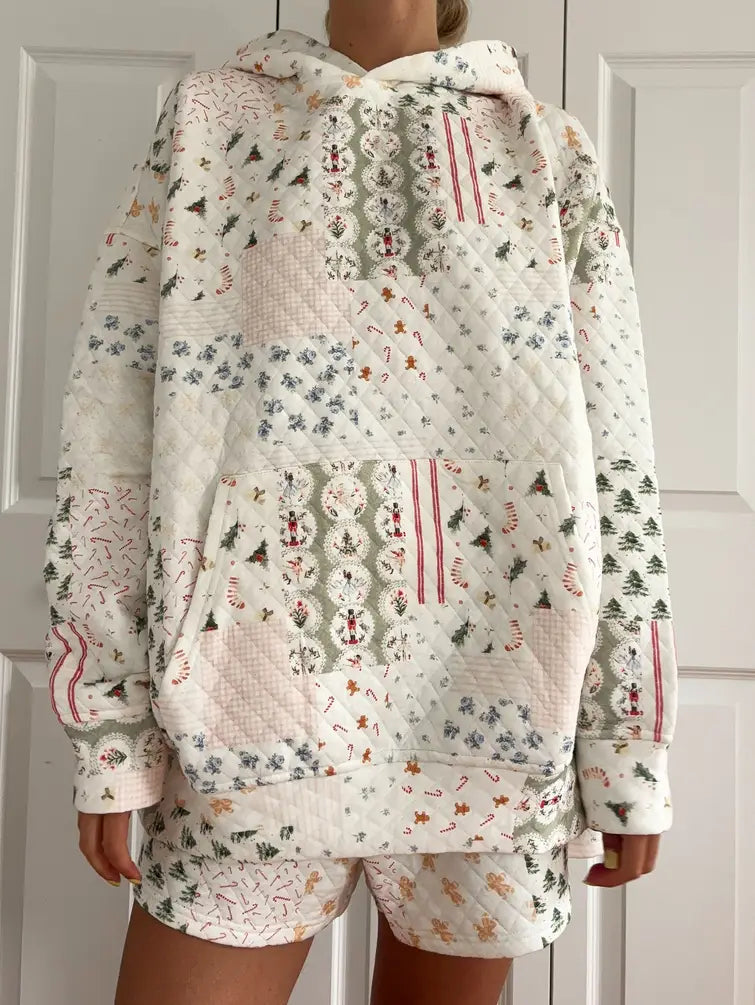 Christmas Traditions Quilted Hoodie