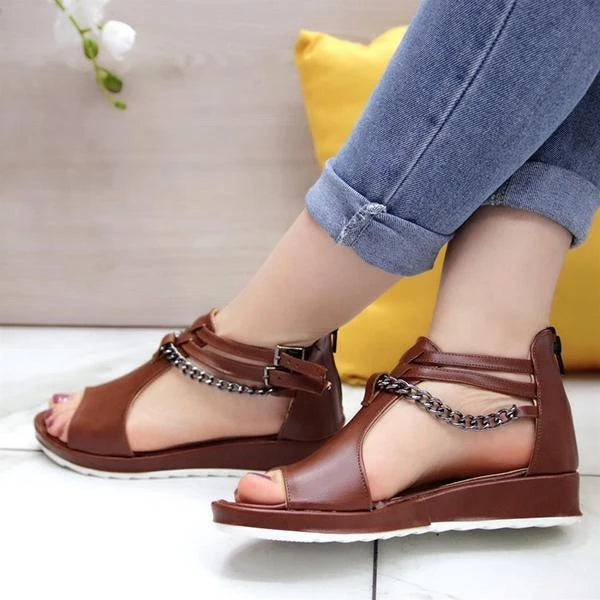 Casual Cool Chain Wedge Heel Sandals