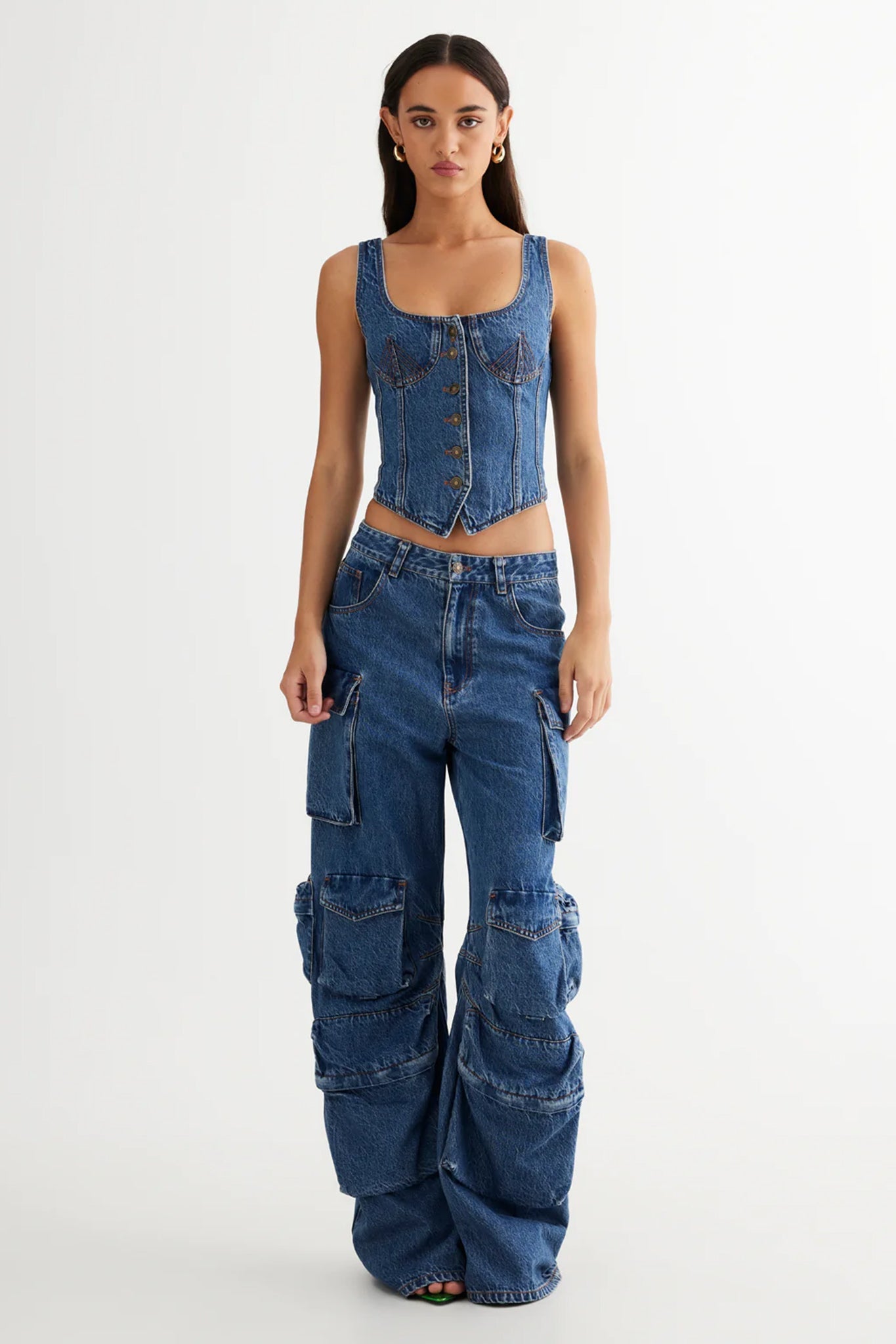 LIONESS Smokeshow Jeans Blue Denim