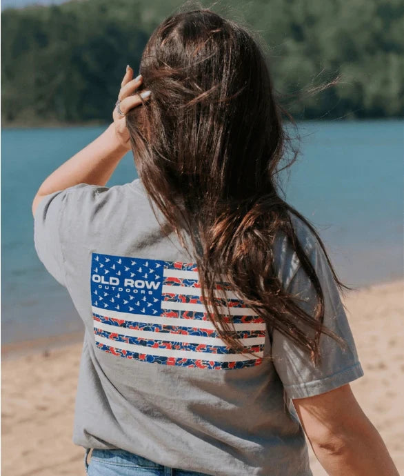 Old Row Camo Flag Tee