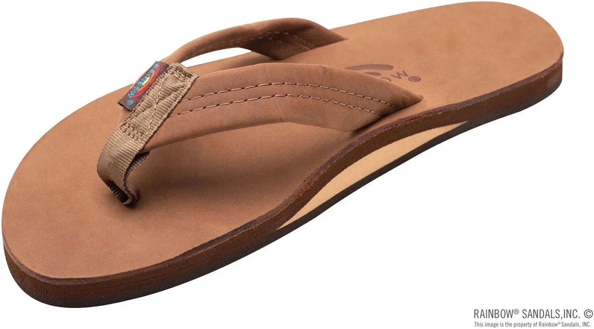 Men's Rainbow Single Layer Thick Strap Flip Flop