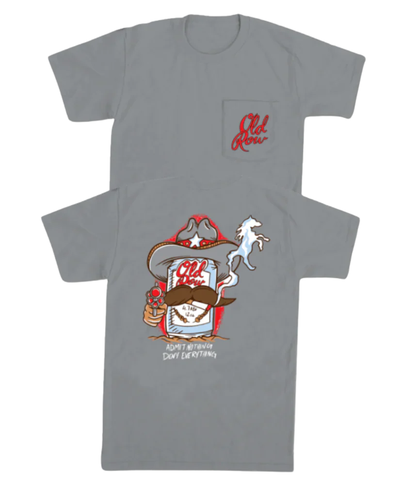 Old Row Smokin Cowboy Pocket Tee