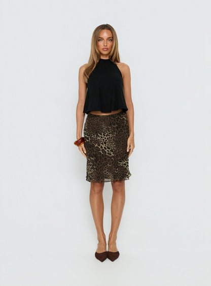 Anatola Midi Skirt Leopard