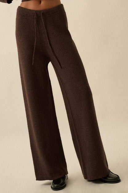 Hot Cocoa Knit Drawstring Sweater Pants