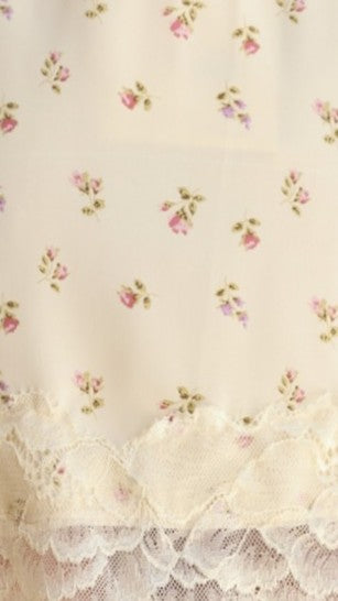 Kiki Lace Mini Skirt - Yellow Floral