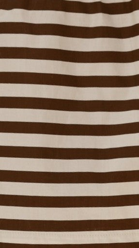 Kienna Top - Chocolate/Beige Stripe