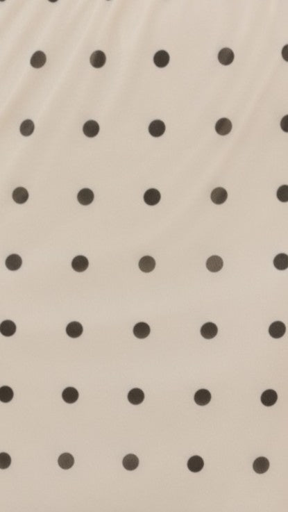 Onella Semi Sheer Maxi Skirt - Cream/Black Polka Dot