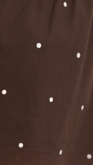 Ziva Strapless Top and Shorts Set - Chocolate Polka