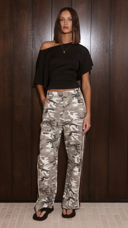 Vox Pants - Camo and Choc Stripe