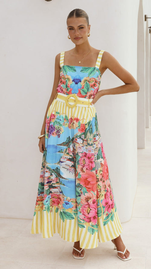 Kancy Maxi Skirt - Positano Lemon