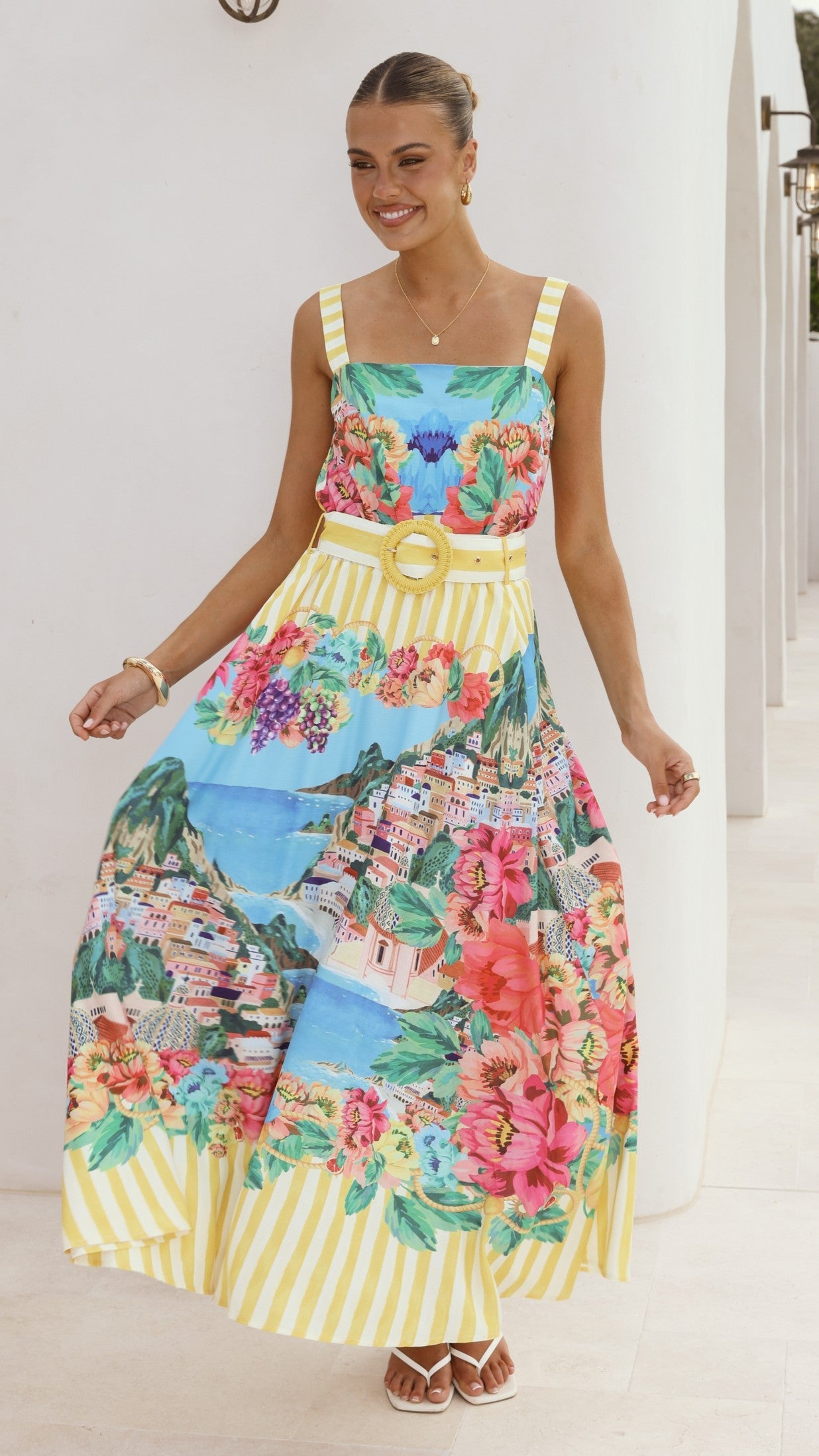 Kancy Maxi Skirt - Positano Lemon