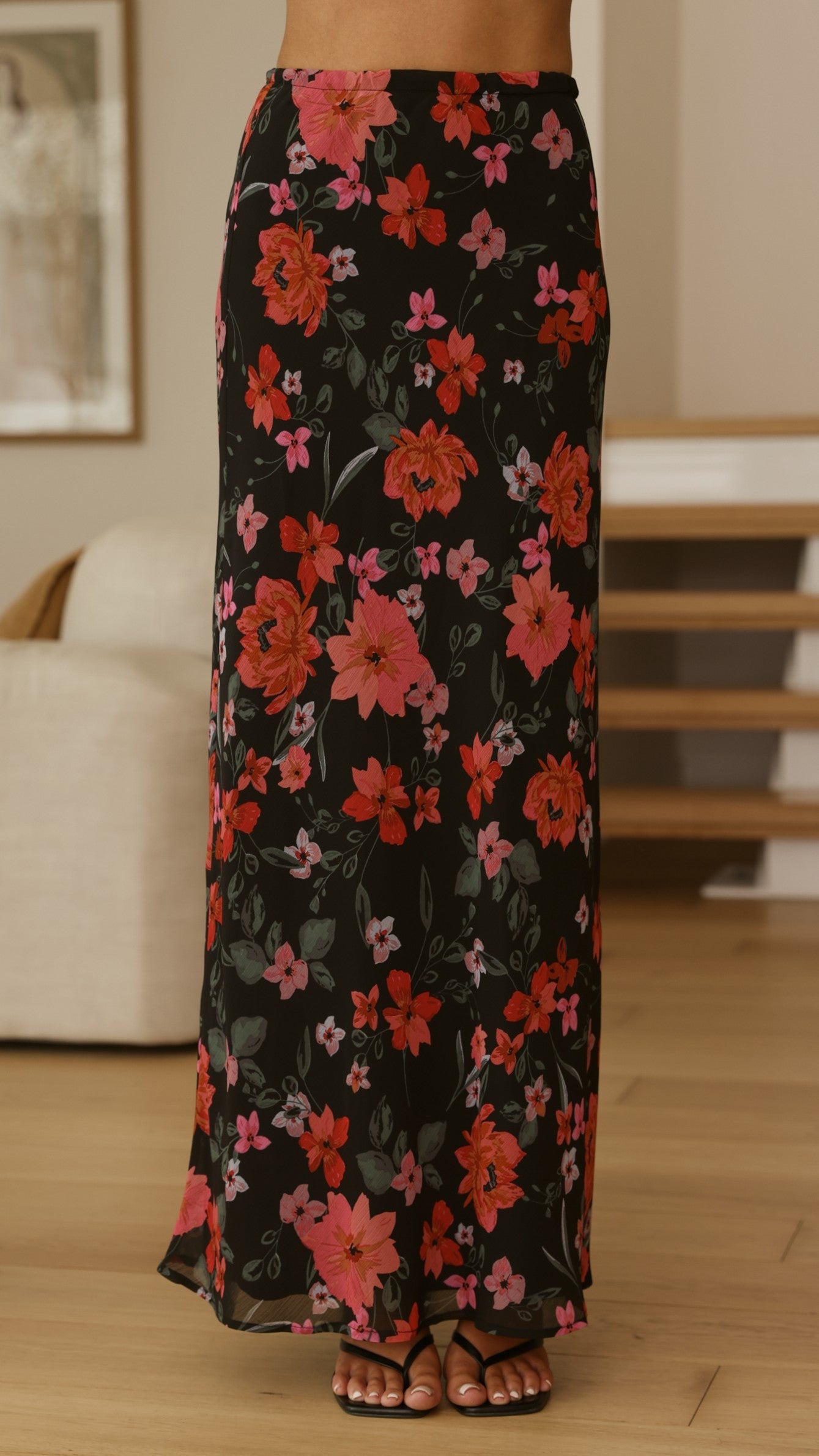 Flo Maxi Skirt - Dark Floral