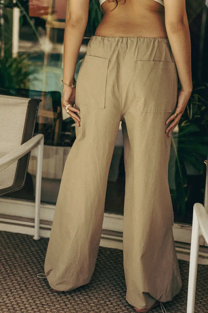 Charlie Parachute Pants in Khaki - FINAL SALE
