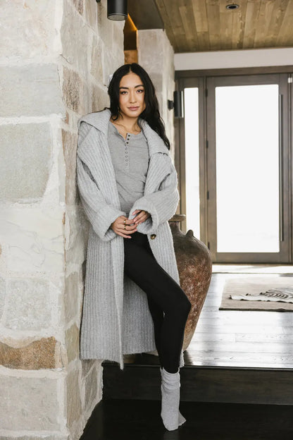 Emily Long Cardigan in Grey - FINAL SALE