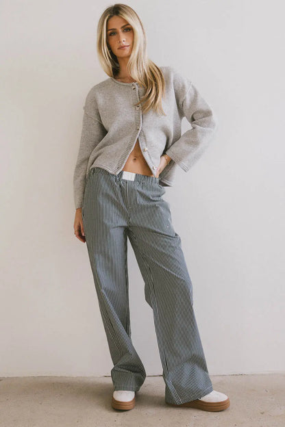 Carlie Knit Cardigan in Grey - FINAL SALE