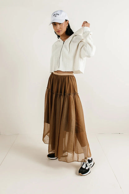 Anna Zip Up in Cream - FINAL SALE