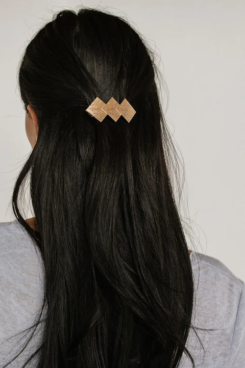 Geometric Hair Clip in Gold - FINAL SALE