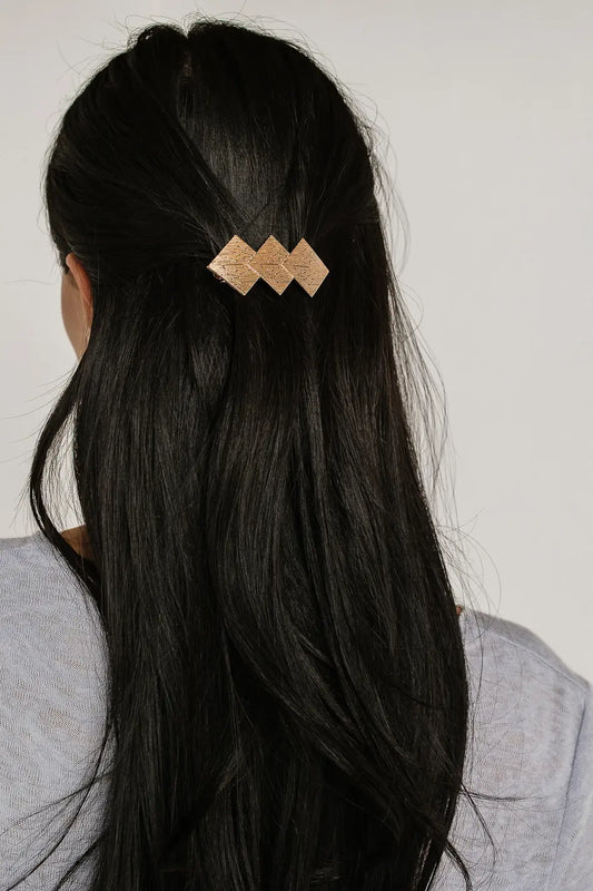 Geometric Hair Clip in Gold - FINAL SALE