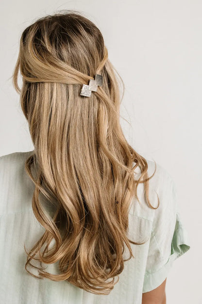 Geometric Hair Clip in Silver - FINAL SALE