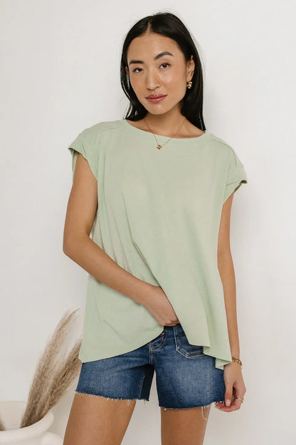 Aviana Muscle Tee in Mint - FINAL SALE