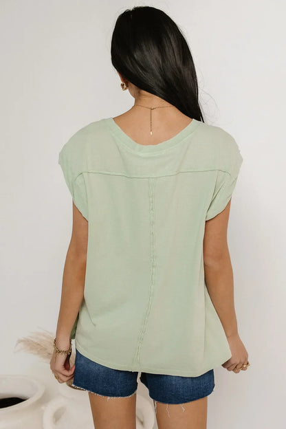 Aviana Muscle Tee in Mint - FINAL SALE
