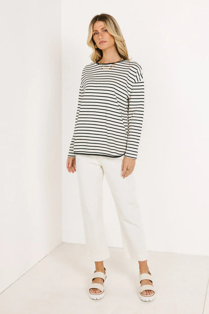 Farah Striped Top in Green - FINAL SALE